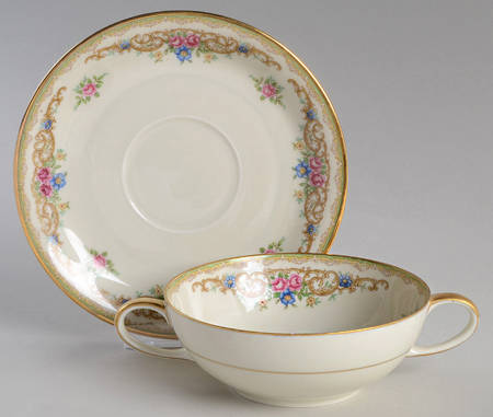 Beverly Flat Cream Soup Bowl & Saucer Set