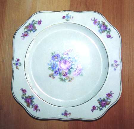 Bohemian Rose Square Salad Plate