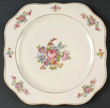 Bohemian Rose Square Luncheon Plate