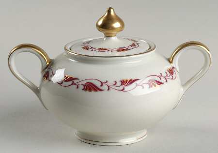 Cynthia Red Sugar Bowl & Lid