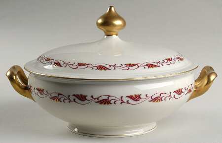 Cynthia Red Round Covered Vegetable