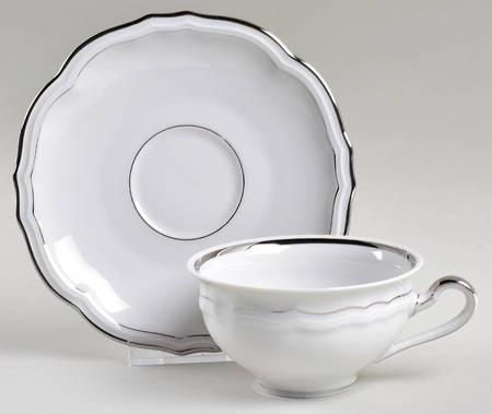 Elegance Flat Cup & Saucer Set