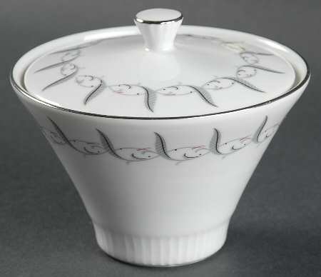Feather Flair Sugar Bowl & Lid