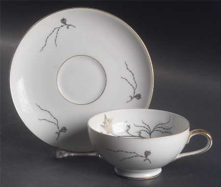 Golden Bower Footed Cup & Saucer Set