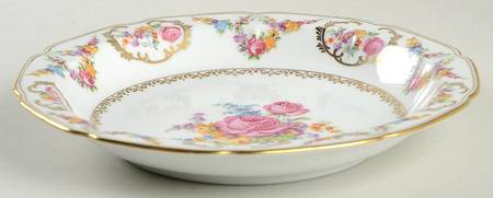 Imperial Rose (White Background) Rim Soup Bowl