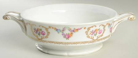 Imperial Rose (White Background) Round Vegetable No Lid