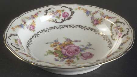 Imperial Rose (White Background) Rim Fruit/Dessert (Sauce) Bowl