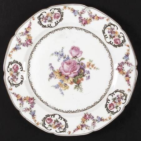 Imperial Rose (White Background) Dinner Plate
