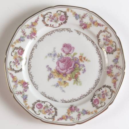 Imperial Rose (White Background) Salad Plate