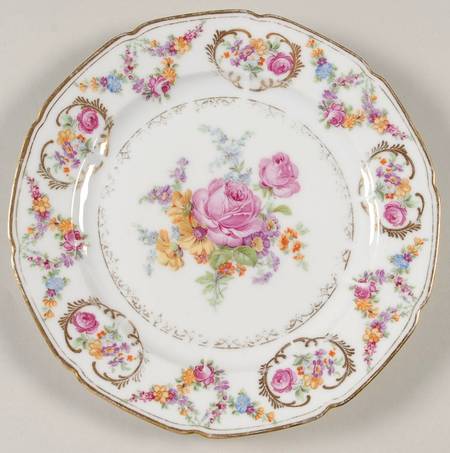 Imperial Rose (White Background) Salad Plate