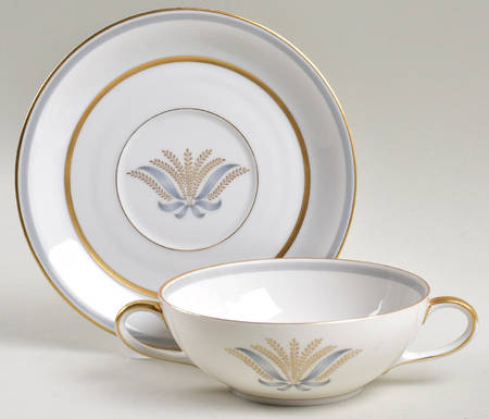 Loraine Flat Cream Soup Bowl & Saucer Set