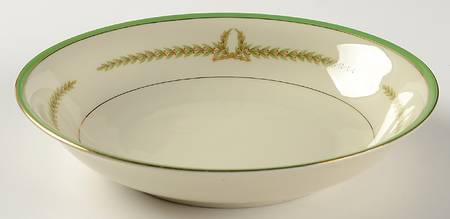 Lyric (Green Design, Off White) Coupe Soup Bowl
