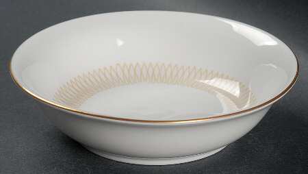 Lyric (Gold Design On White) Fruit/Dessert (Sauce) Bowl