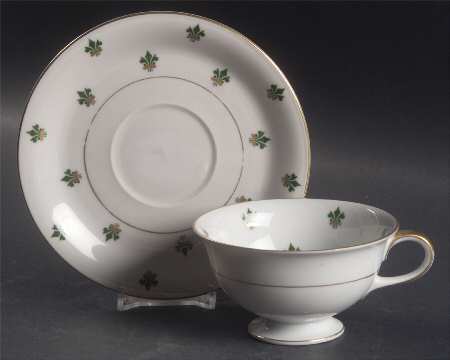Nanette (Gold Verge) Footed Cup & Saucer Set