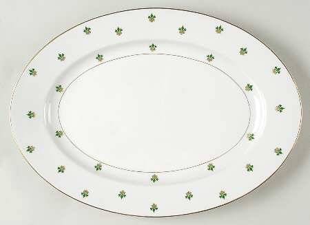 Nanette (Gold Verge) 14" Oval Serving Platter