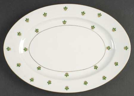 Nanette (Gold Verge) 11" Oval Serving Platter
