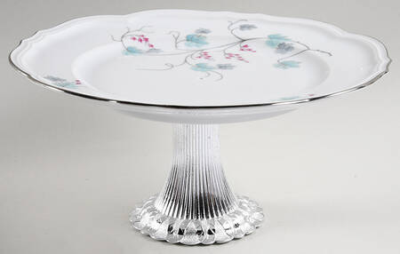 Sandra Cake Stand with 4"-5" Metal Pedestal  Hc