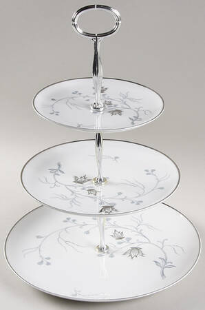 Silver Arbor 13 7/8"-14 1/4" 3-Tiered Serving Tray(DP,SP,BB) HC