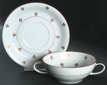 Suzette Flat Cream Soup Bowl & Saucer Set