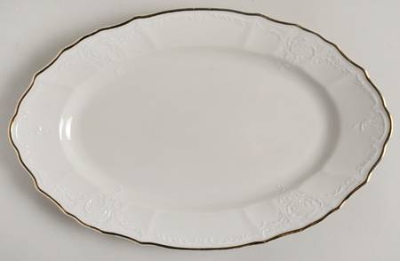 Bernadotte Ivory 13" Oval Serving Platter