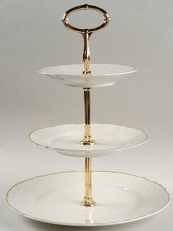 Bernadotte Ivory 3-Tiered Serving Tray (DP, SP, BB)