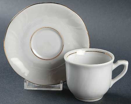 Blanco Flat Demitasse Cup & Saucer Set