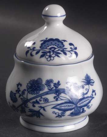 Blue Onion Sugar Bowl & Lid