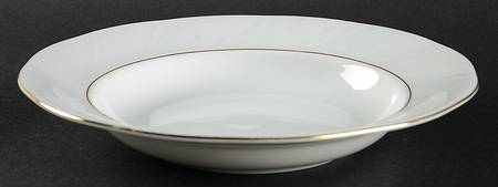 Golden Pirouette Rim Soup Bowl