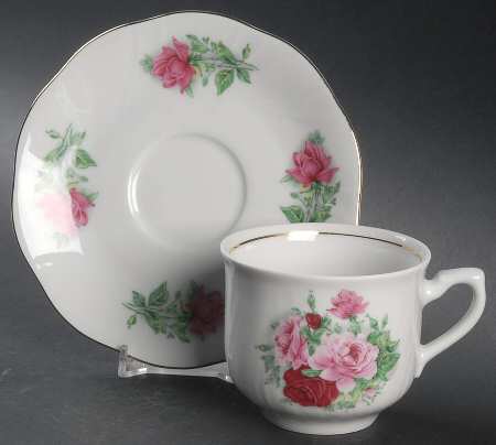 Maria (Poland) Flat Cup & Saucer Set