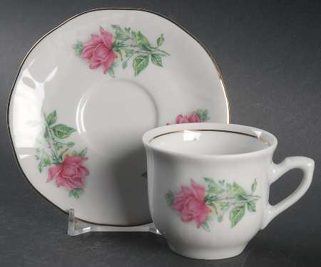Maria (Poland) Flat Demitasse Cup & Saucer Set