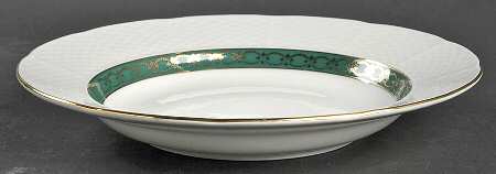 Renaissance Dark Green Rim Soup Bowl