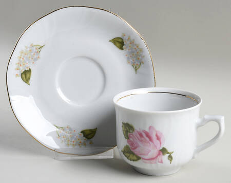 Rose Briar Flat Cup & Saucer Set