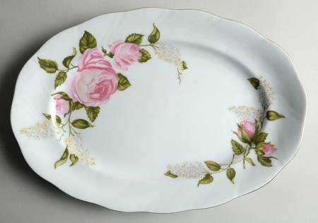 Rose Briar 13" Oval Serving Platter