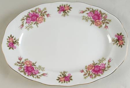 Rose Garden 13" Oval Serving Platter