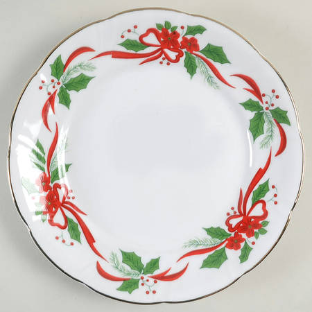 Victorian Holiday Poinsettia Salad Plate