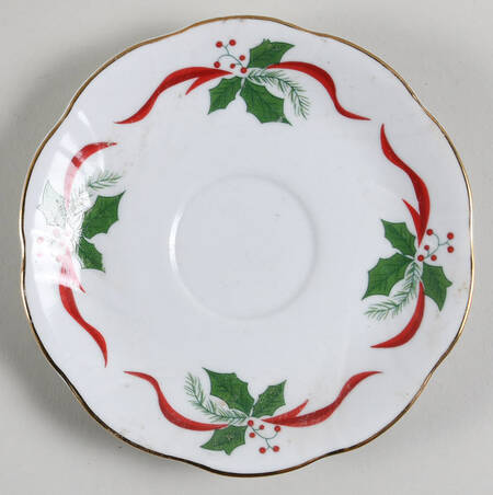 Victorian Holiday Poinsettia Saucer