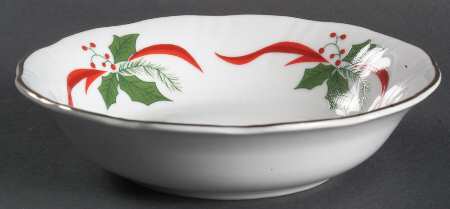 Victorian Holiday Poinsettia Fruit/Dessert (Sauce) Bowl