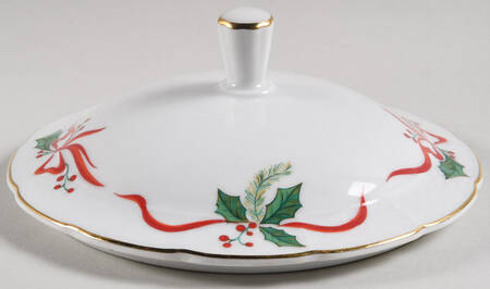 Victorian Holiday (Roses) Lid for Round Vegetable