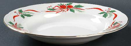Victorian Holiday (Roses) Rim Soup Bowl