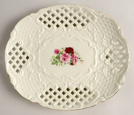 Victorian Rose 10" Pierced Sandwich Tray