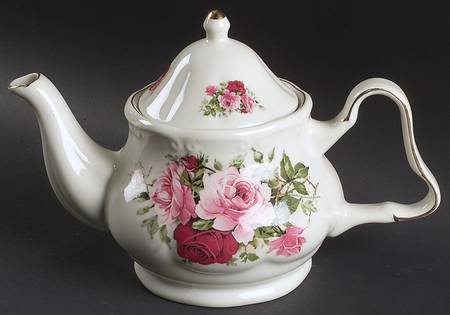Victorian Rose Teapot & Lid