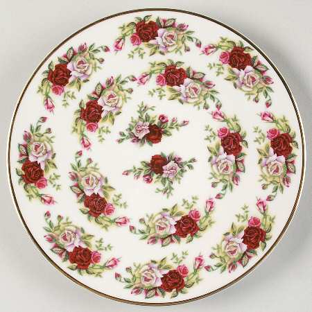 Victorian Rose Dessert/Pie Plate