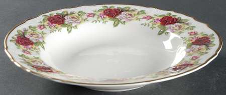 Victorian Rose Large Rim Soup Bowl