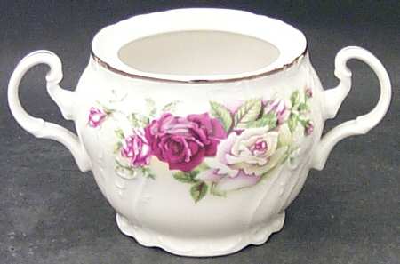 Victorian Rose Sugar Bowl No Lid