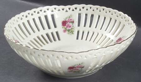 Victorian Rose 8" Pierced Round Bowl
