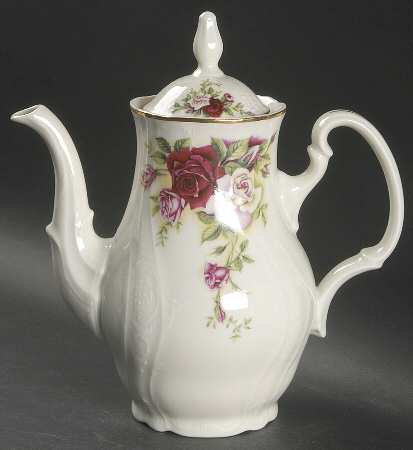 Victorian Rose Coffee Pot & Lid
