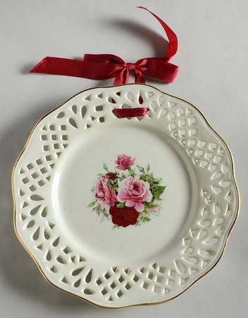 Victorian Rose Pierced Edge Salad Plate