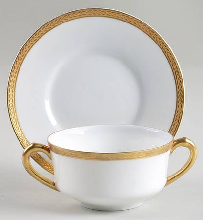 Golconda Flat Bouillon Cup & Saucer