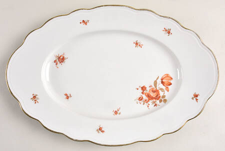 Meissen Golden Coral 14" Oval Serving Platter