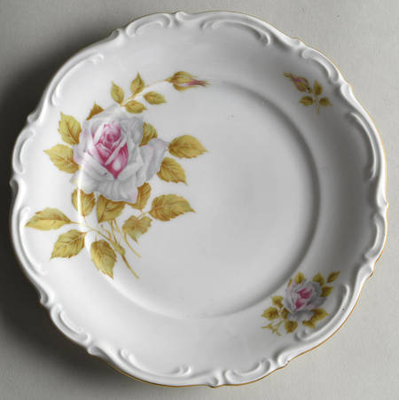 White Rose Salad Plate by Schumann - Bavaria